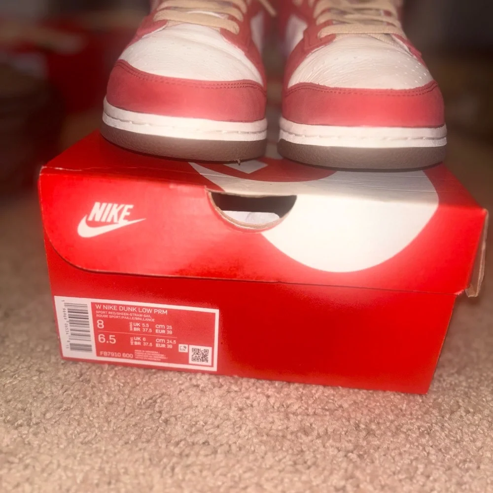 Nike Red and White Sneakers - Picture 1 of 2